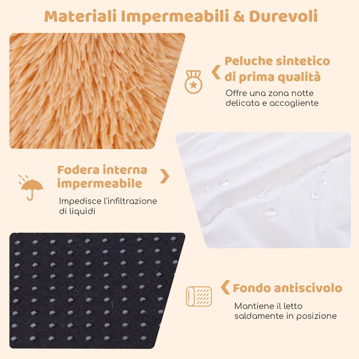 Letto per Cani Umani Con Coperta Rimovibile Cuscino Morbido Presente, Letto Pelo Finto Lavabile Adatto a Persone E Animali 2 Colori