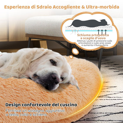 Letto per Cani Umani Con Coperta Rimovibile Cuscino Morbido Presente, Letto Pelo Finto Lavabile Adatto a Persone E Animali 2 Colori