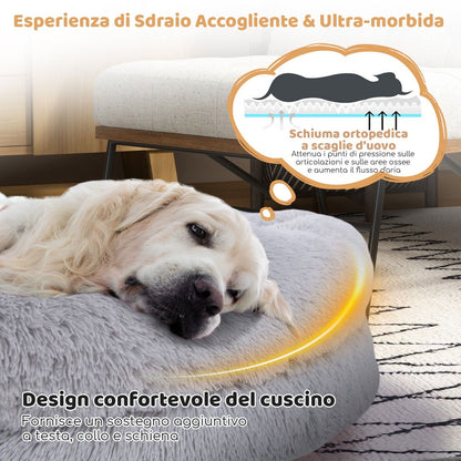 Letto per Cani Umani Con Coperta Rimovibile Cuscino Morbido Presente, Letto Pelo Finto Lavabile Adatto a Persone E Animali 2 Colori