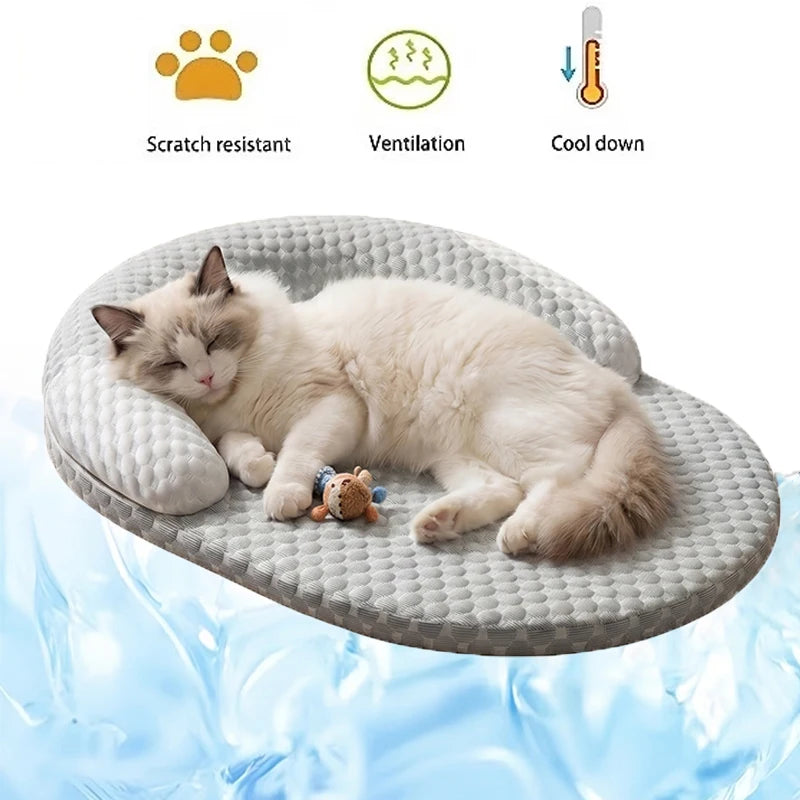 Cooling Ergonomic Pet Bed
