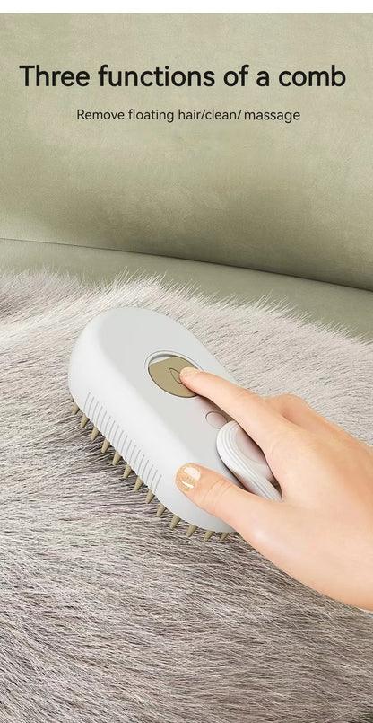 3-in-1 Pet Steam Hair Brush