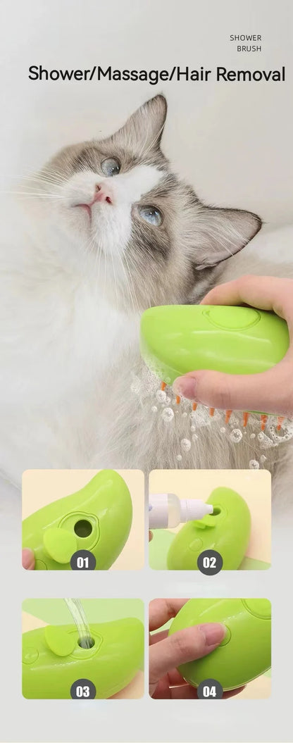 3-in-1 Pet Steam Hair Brush