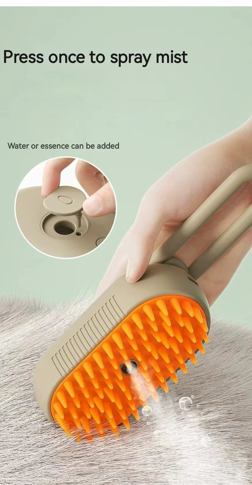 3-in-1 Pet Steam Hair Brush