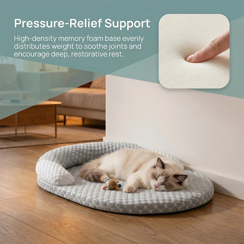 Cooling Ergonomic Pet Bed
