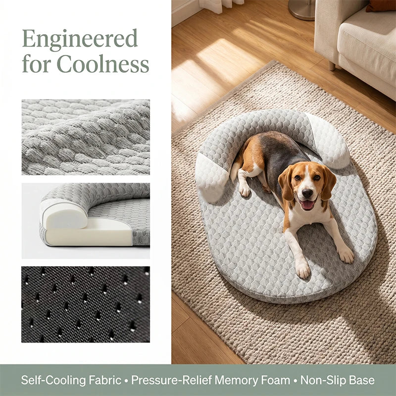 Cooling Ergonomic Pet Bed