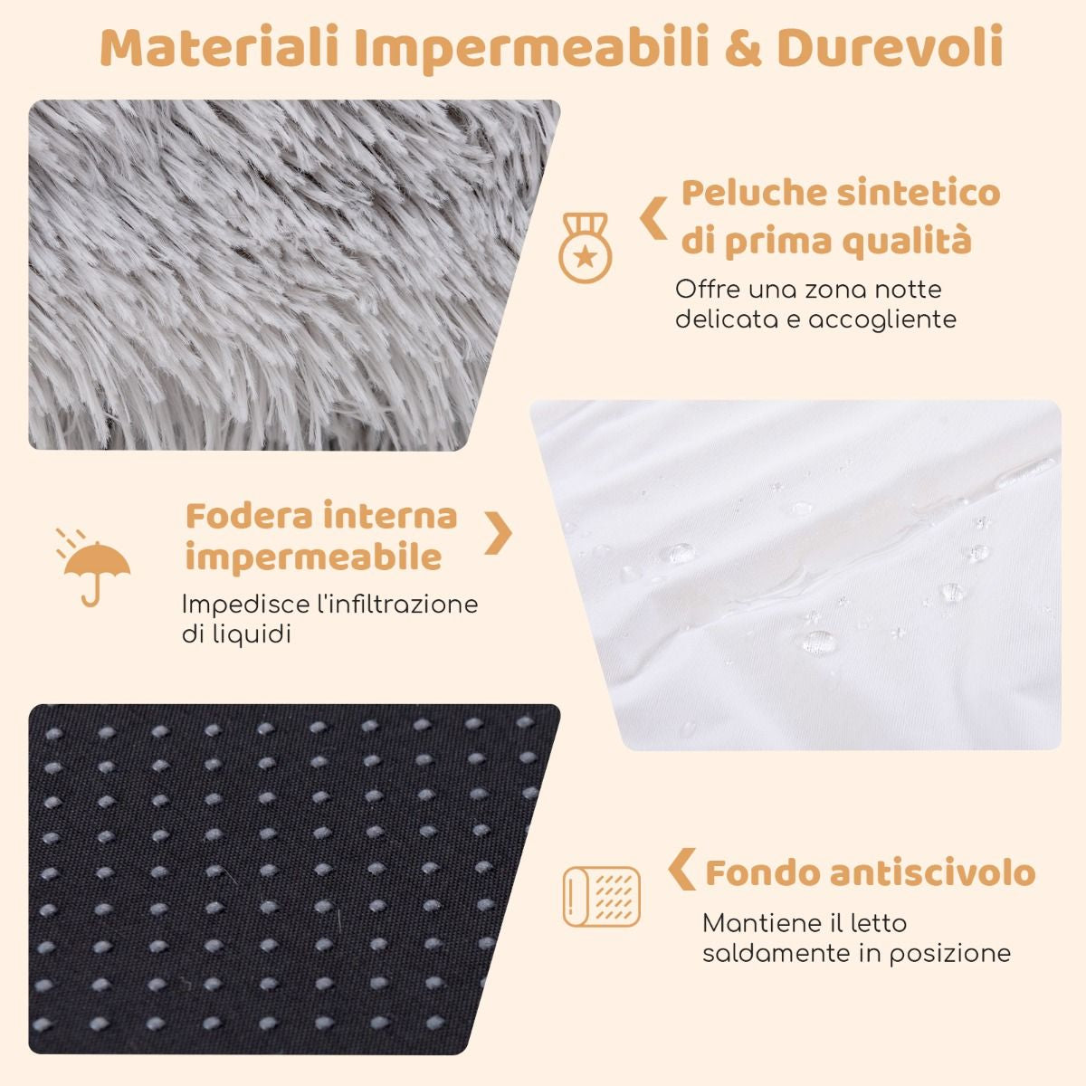 Letto per Cani Umani Con Coperta Rimovibile Cuscino Morbido Presente, Letto Pelo Finto Lavabile Adatto a Persone E Animali 2 Colori
